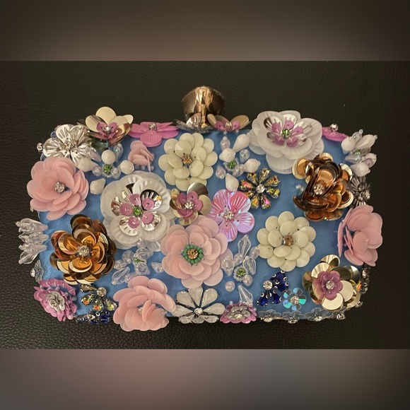 Jane Chic Designs Blue Blooming Bliss Clutch - Picture 6 of 9